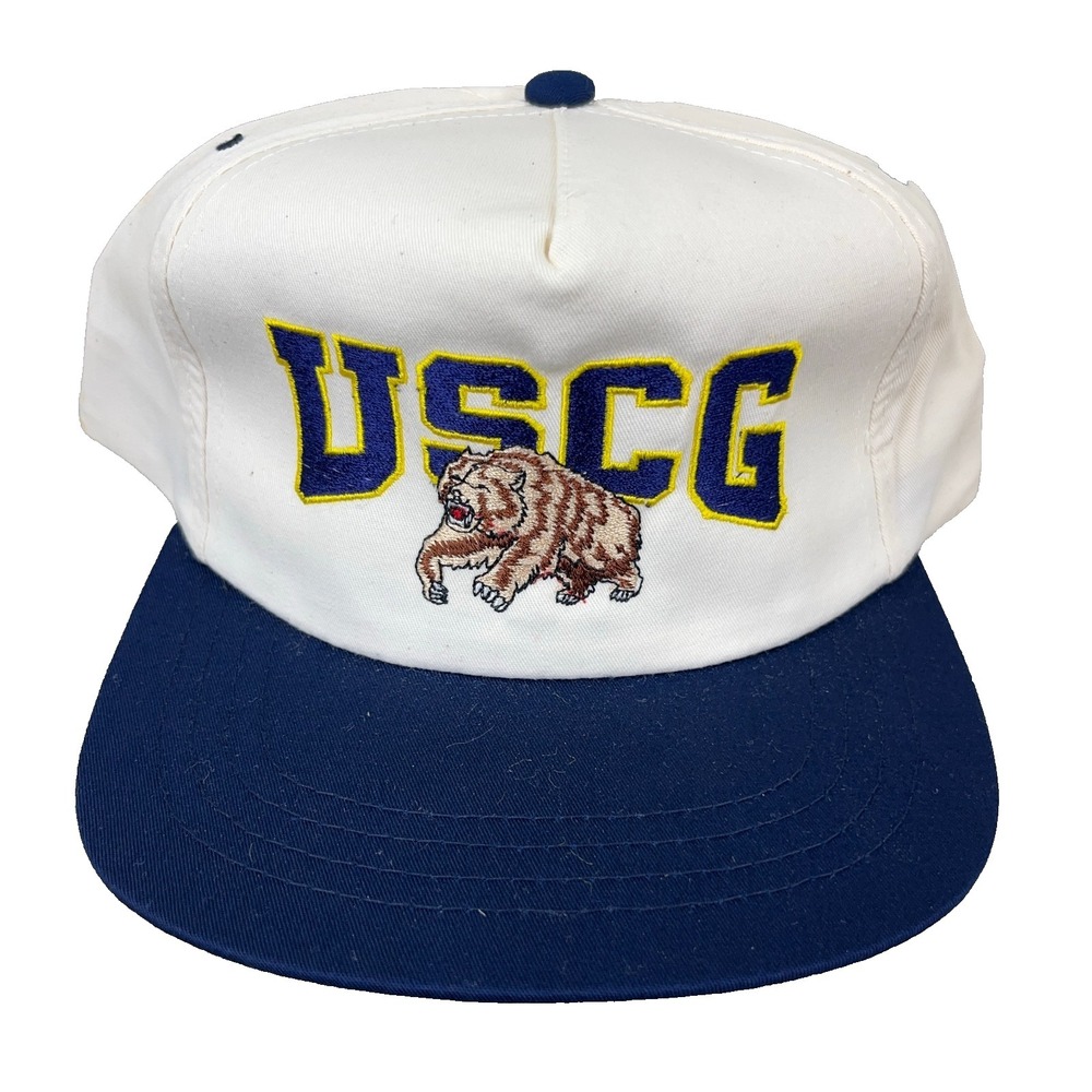 Vintage United States Coast Guard Hat Cap Snapback USCG Bear 90s  Embroidered *
